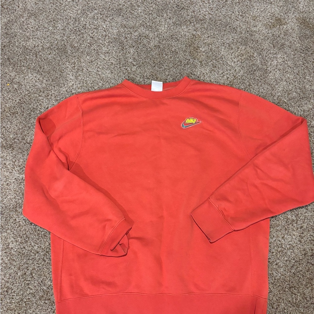 Nike Men's Bright Red Crewneck Sweater